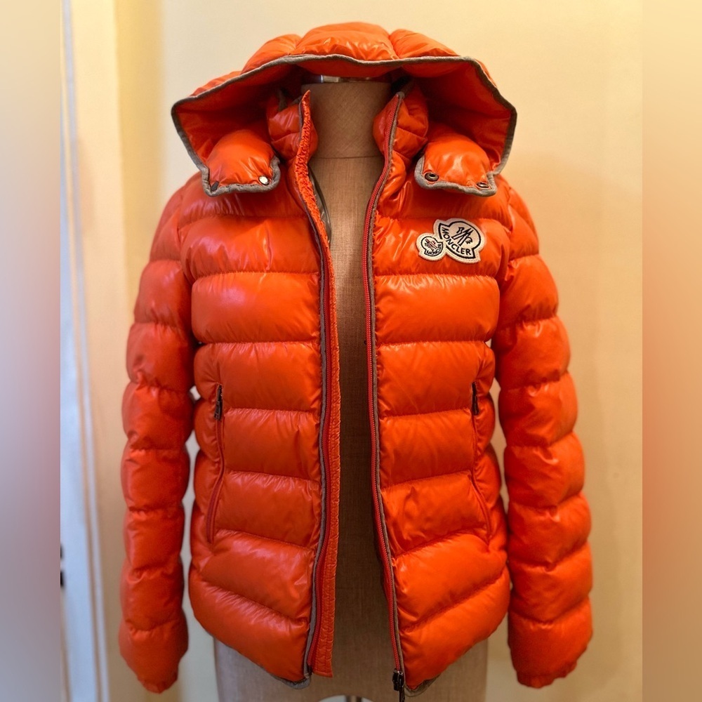 MONCLER kids puff jacket in orange